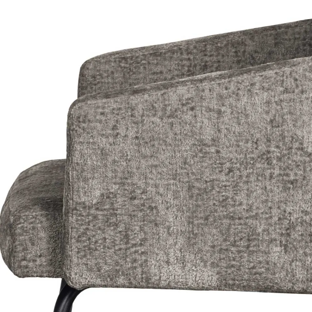 Wohnen Schwarze Möbel|Graue Möbel*Armlehnenstuhl in Taupe Webstoff - Kalindo (2er Set)