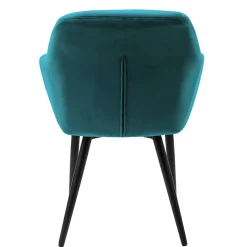 Wohnen Armlehnenstuhl in Türkis Blau Samt - Benitov