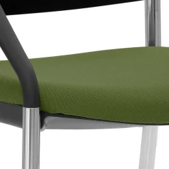 Wohnen Bürostühle*Armlehnenstuhl zum Stapeln in Schwarz & Oliv - Zudios