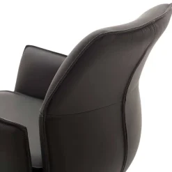 Wohnen Barhocker|Sessel & Hocker*Armlehnen-Tresenstühle aus Echtleder - Delamaro (2er Set)