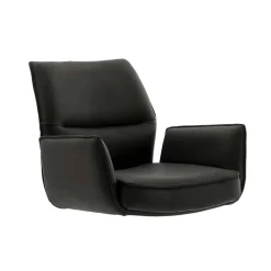 Wohnen Barhocker|Sessel & Hocker*Armlehnen-Tresenstühle aus Echtleder - Delamaro (2er Set)