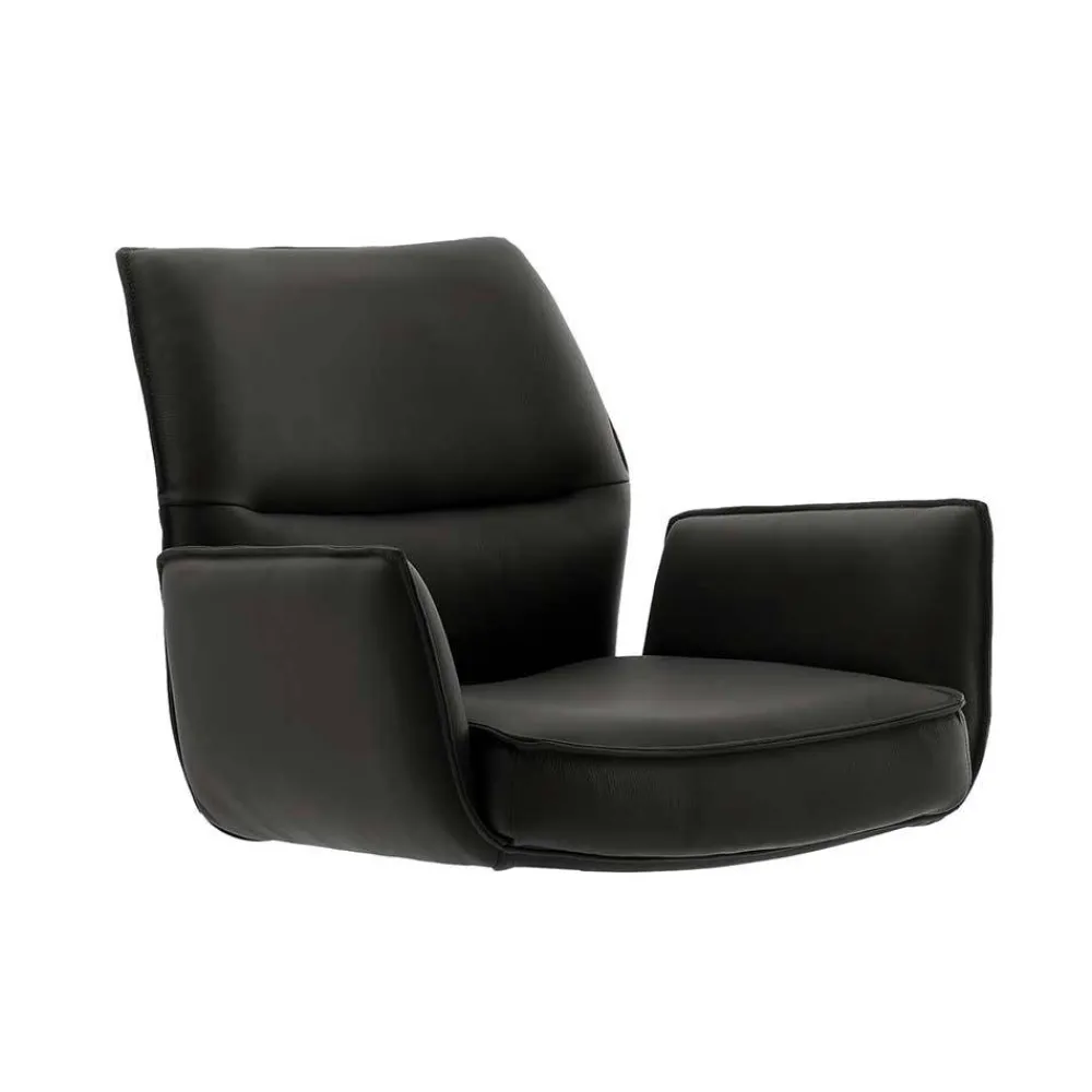 Wohnen Barhocker|Sessel & Hocker*Armlehnen-Tresenstühle aus Echtleder - Delamaro (2er Set)