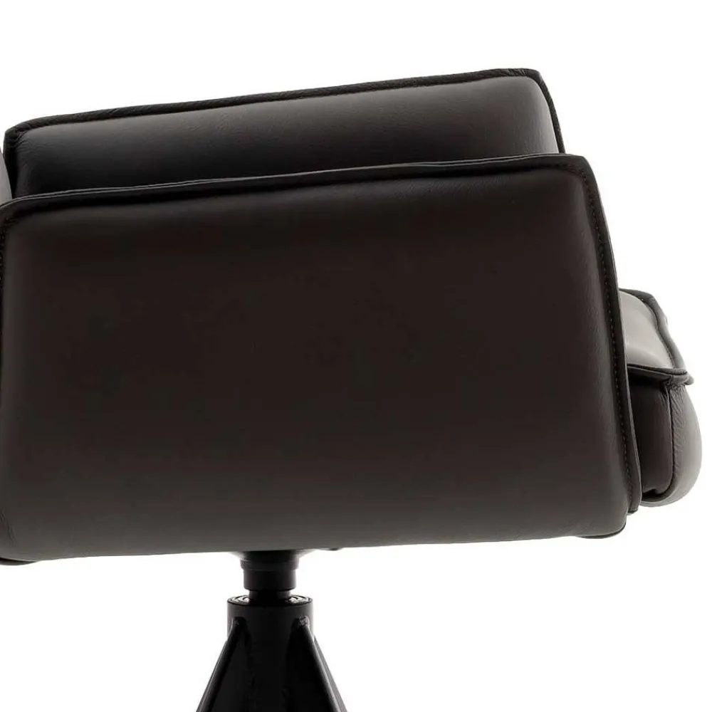 Wohnen Barhocker|Sessel & Hocker*Armlehnen-Tresenstühle aus Echtleder - Delamaro (2er Set)