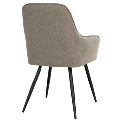 Wohnen Armlehnstühle in Graubraun Stoff - Vojeco (2er Set)