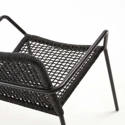 Wohnen Armlehnstuhl aus Kordel Geflecht - Osbry (4er Set)