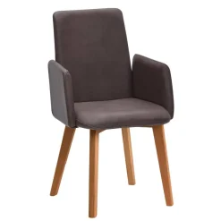 Wohnen Armlehnstuhl in Dunkelbraun und Wildeiche - Sagavi