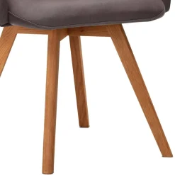 Wohnen Küchenstühle|Esszimmerstühle*Armlehnstuhl in Dunkelbraun und Wildeiche - Willy