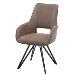 Wohnen Wohnzimmerstühle*Armlehnstuhl in Taupe & Schwarz - Centauro