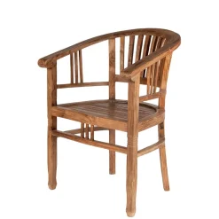 Wohnen Massivholzmöbel|Küchenstühle*Armlehnstuhl Mangato aus Teak Recyclingholz