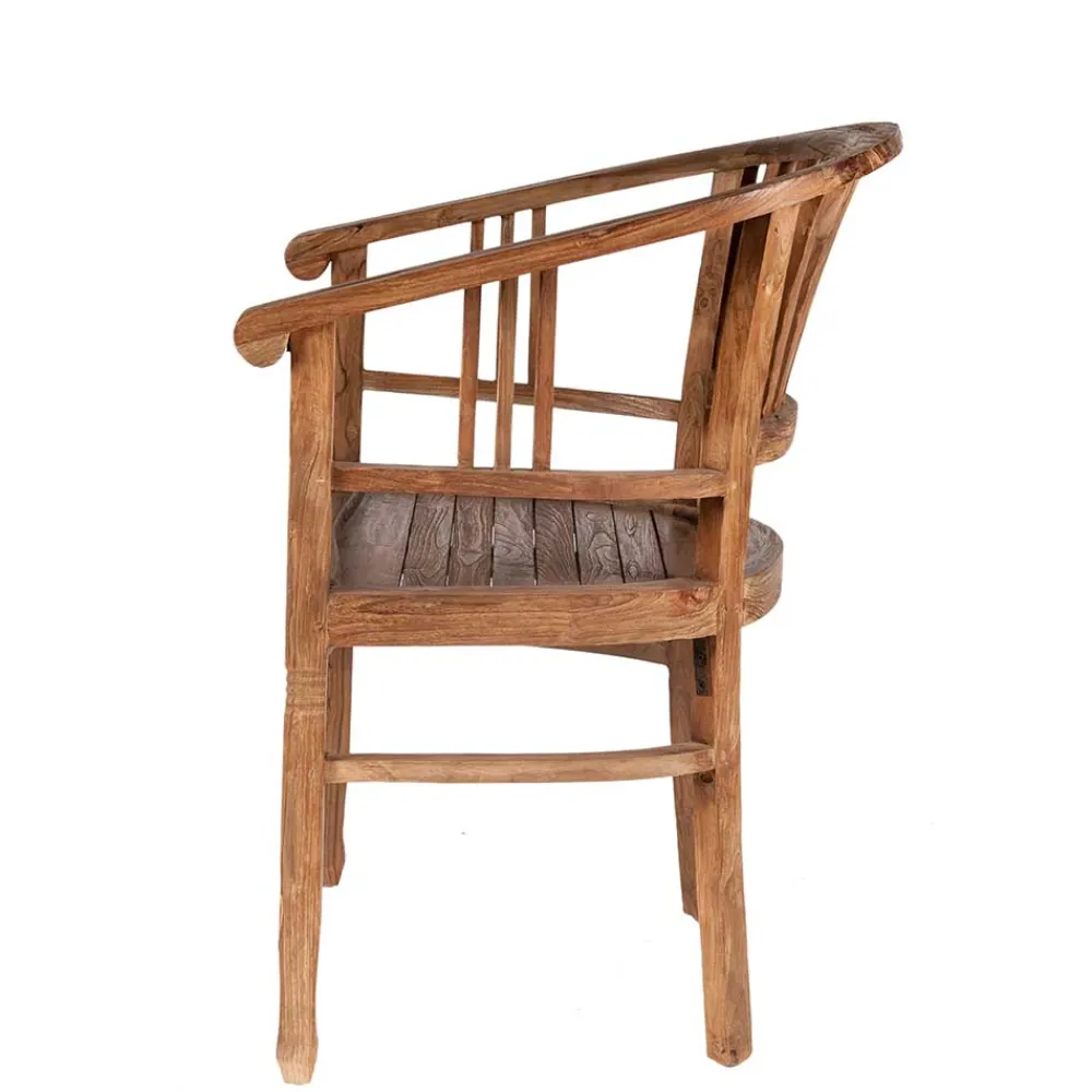 Wohnen Massivholzmöbel|Küchenstühle*Armlehnstuhl Mangato aus Teak Recyclingholz