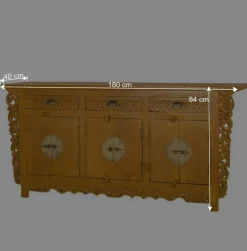 Wohnen Asia Style Sideboard in Ocker Gelb - Nelu