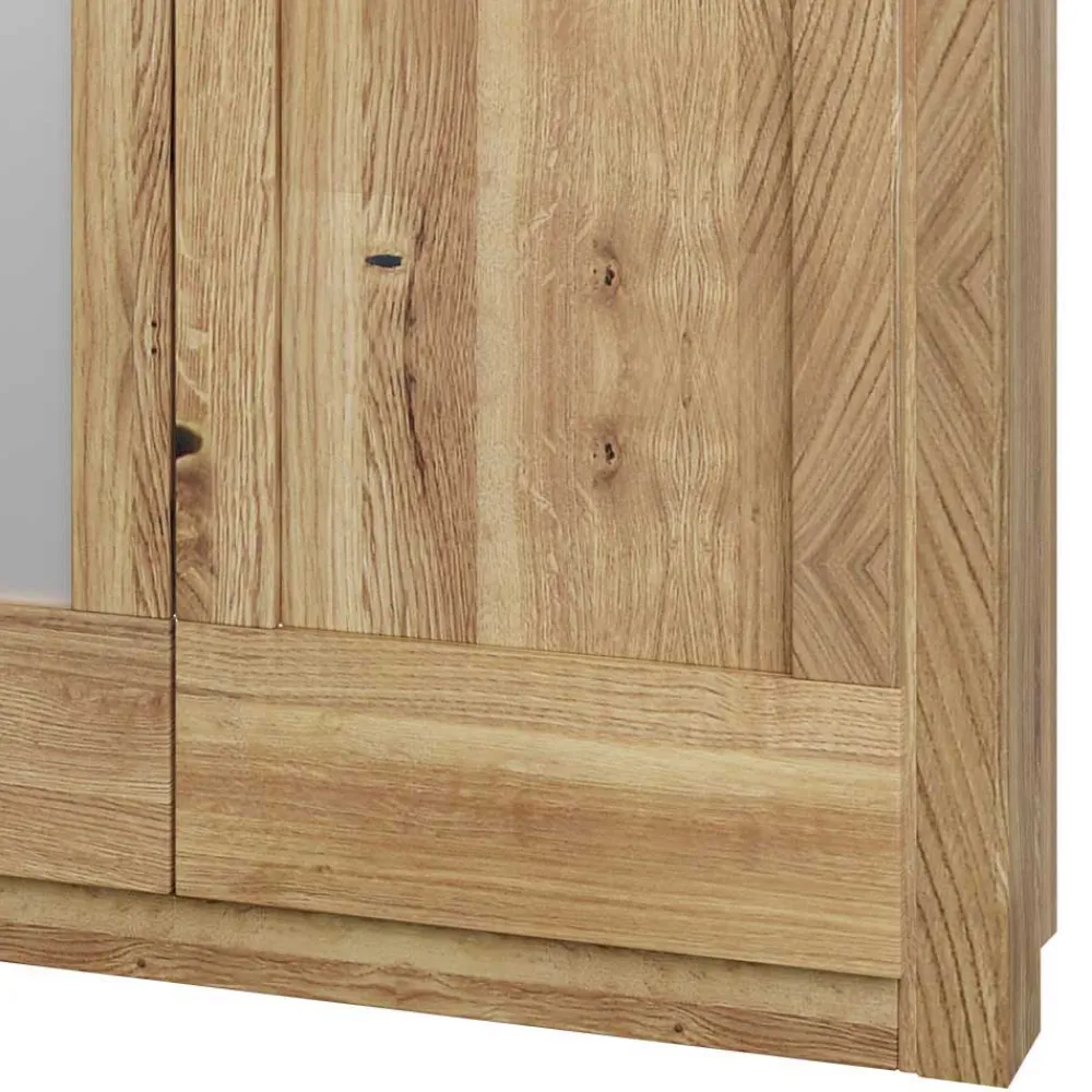 Wohnen Asteiche Kleiderschrank 6-türig mit 4 Spiegeln - Zamron