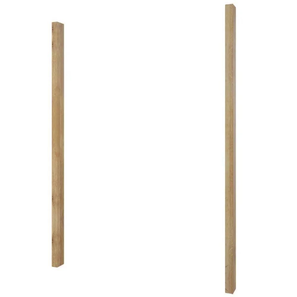 Wohnen Asteiche Kleiderschrank 6-türig mit 4 Spiegeln - Zamron