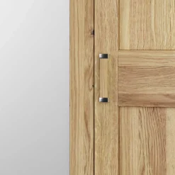 Wohnen Asteiche Schlafzimmerschrank mit Spiegel - 5-türig - Zamron