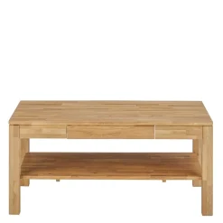 Wohnen Asteiche Sofatisch mit Schublade und Ablage - Hoxtona