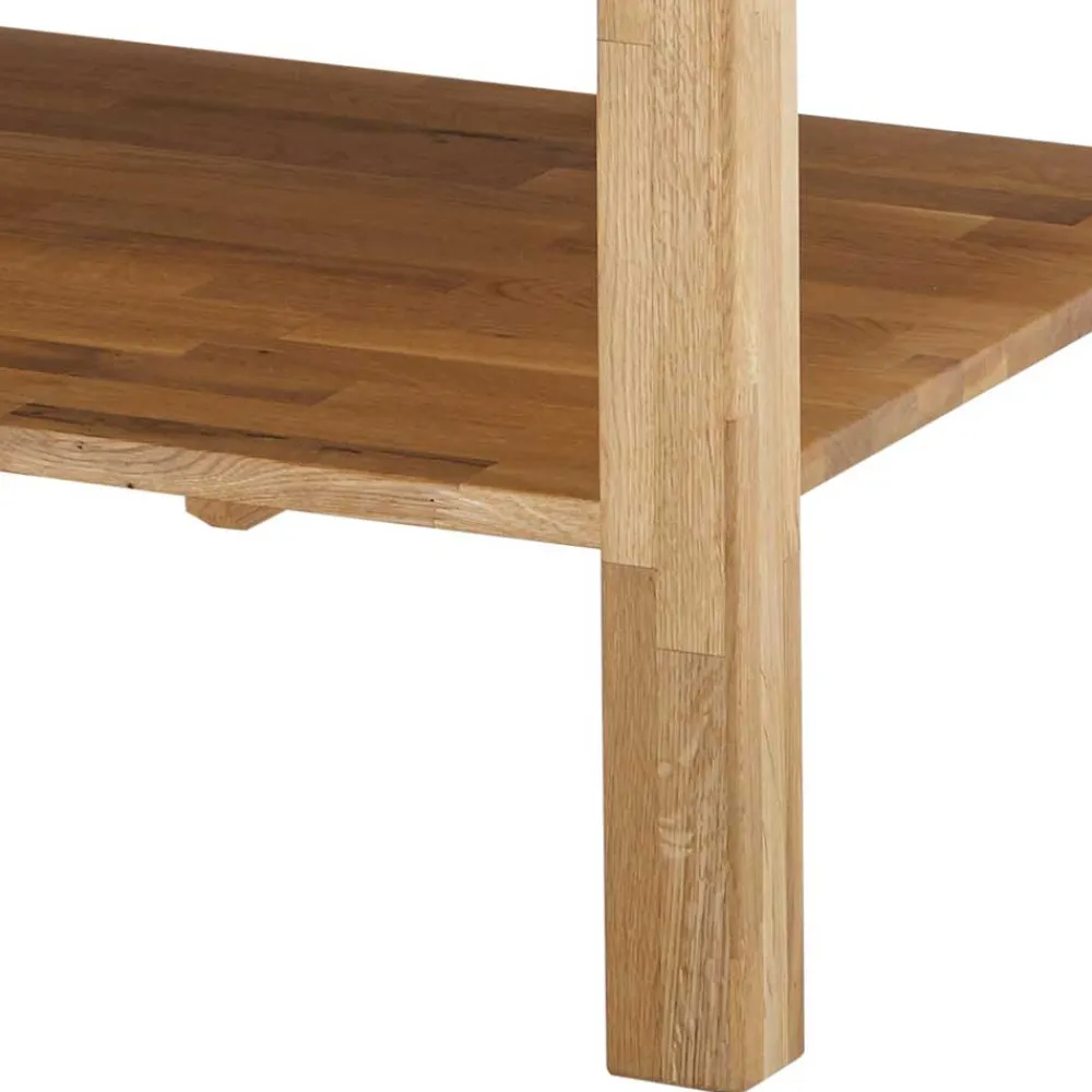 Wohnen Asteiche Sofatisch mit Schublade und Ablage - Hoxtona