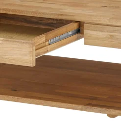 Wohnen Asteiche Sofatisch mit Schublade und Ablage - Hoxtona