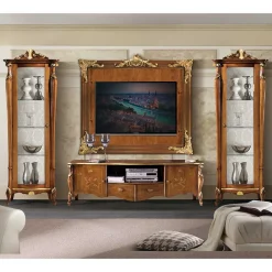 Wohnen Ausgefallene TV Wohnwand Möbel Set - Carlenna (vierteilig)