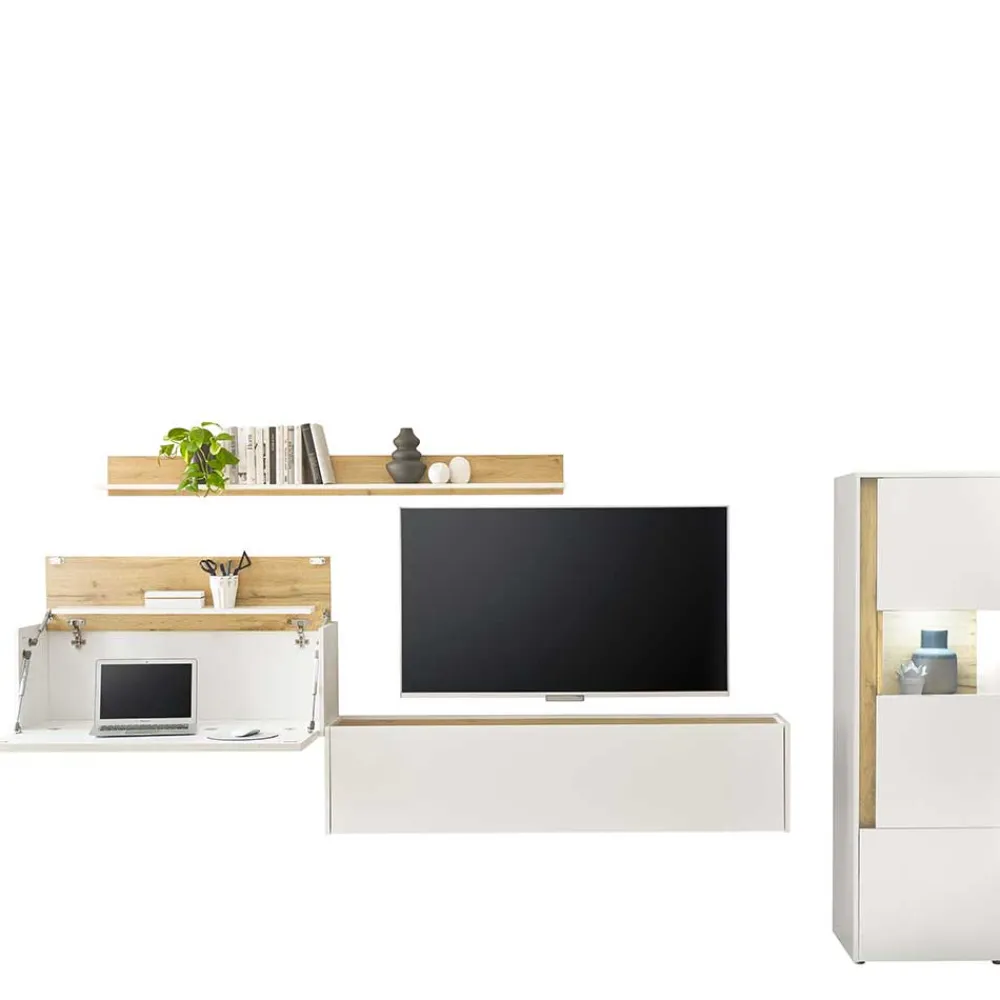 Wohnen Wohnwände|Wohnwand*Ausgefallene Wohnwand Möbel Set - Nonessia (vierteilig)