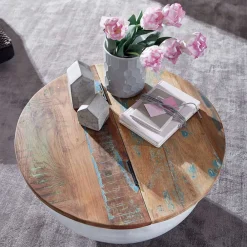Wohnen Ausgefallener Couchtisch im Trommel Design - Volcma