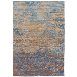 Wohnen Ausgefallener Teppich in Blau und Beige - Cosenza