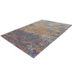 Wohnen Ausgefallener Teppich in Blau und Beige - Cosenza