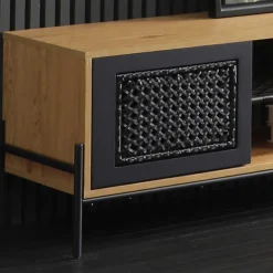 Wohnen Tv & Hifi-Möbel|Tv & Hifi-Möbel*Ausgefallenes TV Board mit Kunstrattan Einsätzen - Zavias