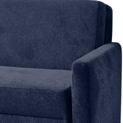 Wohnen Schlafsofas*Ausklappbare Bettcouch in Blau Stoff - Jeen