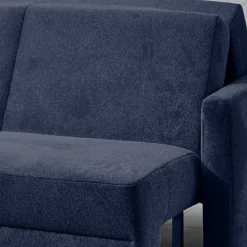 Wohnen Schlafsofas*Ausklappbare Bettcouch in Blau Stoff - Jeen