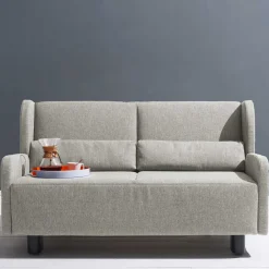 Wohnen Schlafsofas*Ausklappbare Stoffcouch in Beige - Bondio