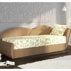 Wohnen Ausziehbare Recamiere mit mehrfarbigem Blumenmuster - Laci