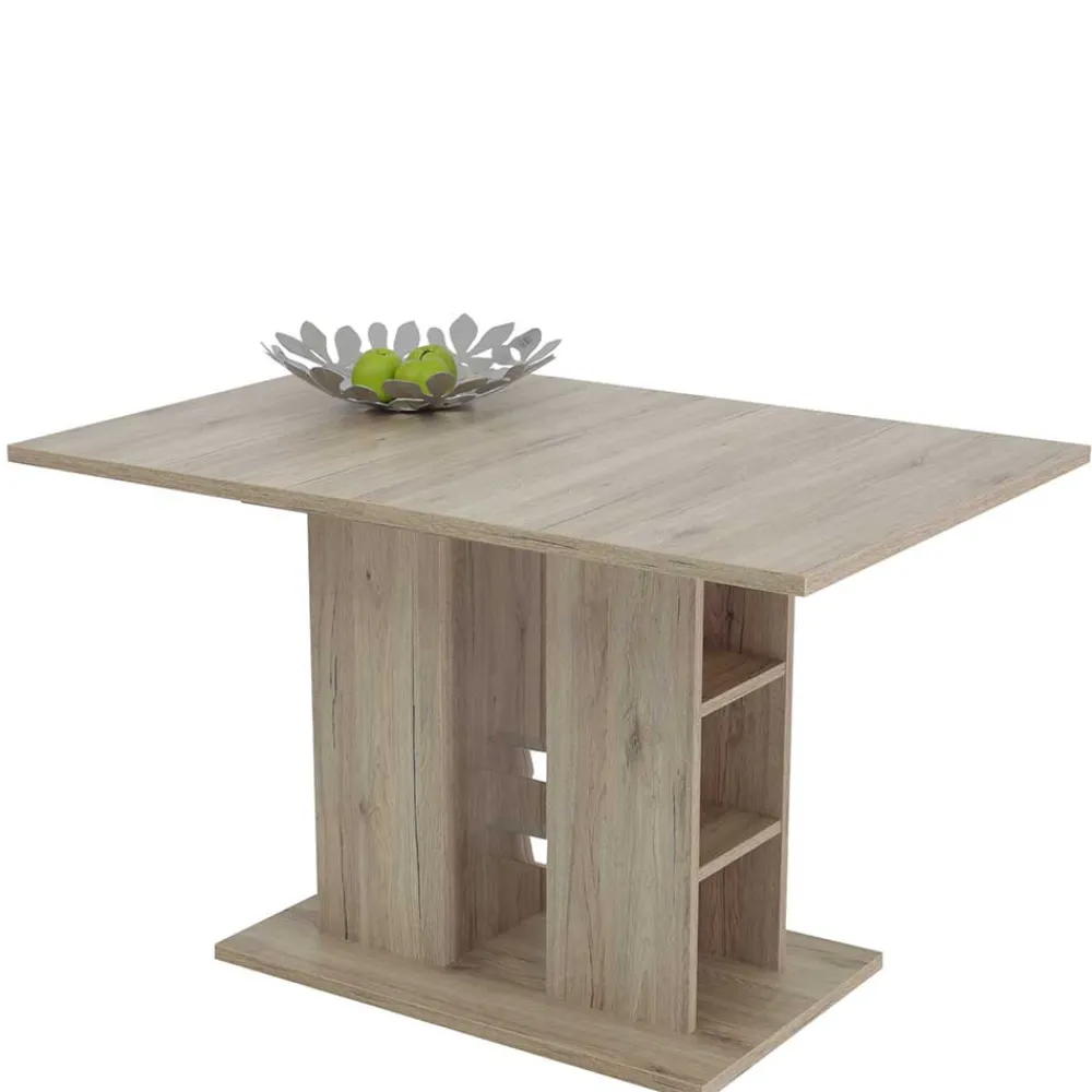 Wohnen Esszimmertische|Tische*Ausziehbarer Esstisch mit Säulengestell Regal - Casbella