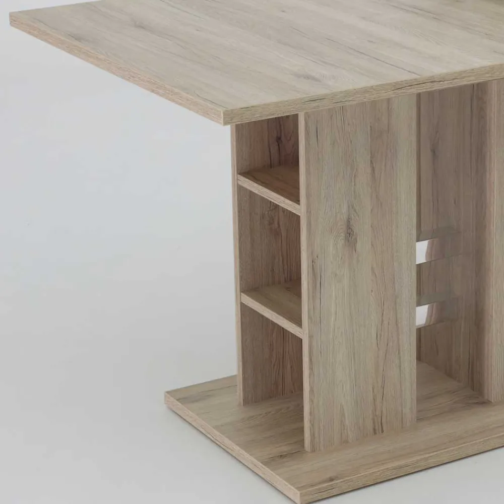 Wohnen Esszimmertische|Tische*Ausziehbarer Esstisch mit Säulengestell Regal - Casbella