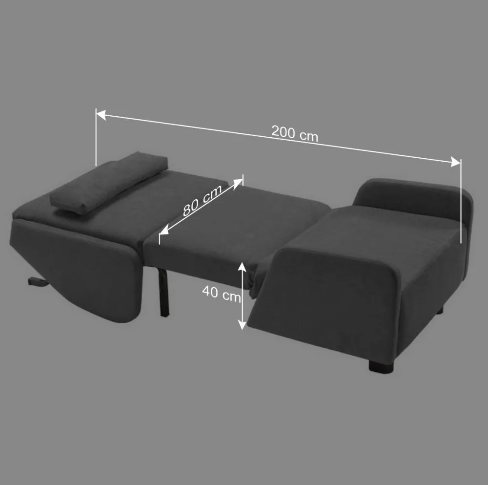 Wohnen Ausziehbarer Ohrensessel mit Bettfunktion - Actina