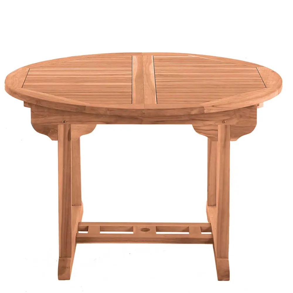 Wohnen Teakholz-Gartenmöbel*Ausziehbarer Teakholz Gartentisch rund oval - Klahuma
