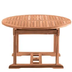 Wohnen Teakholz-Gartenmöbel*Ausziehbarer Teakholz Gartentisch rund oval - Klahuma