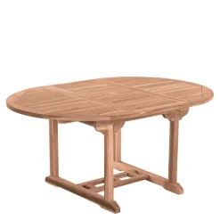 Wohnen Teakholz-Gartenmöbel*Ausziehbarer Teakholz Gartentisch rund oval - Klahuma