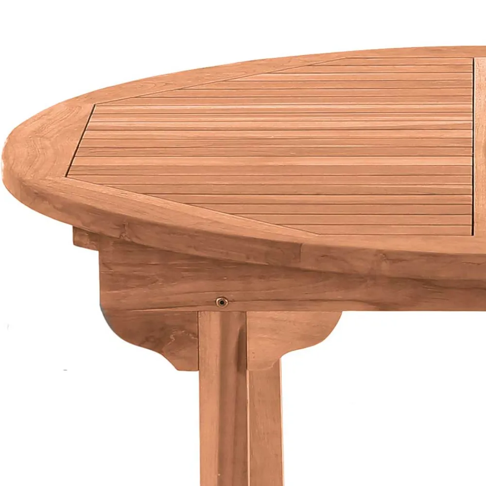 Wohnen Teakholz-Gartenmöbel*Ausziehbarer Teakholz Gartentisch rund oval - Klahuma