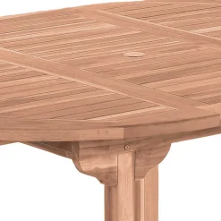 Wohnen Teakholz-Gartenmöbel*Ausziehbarer Teakholz Gartentisch rund oval - Klahuma