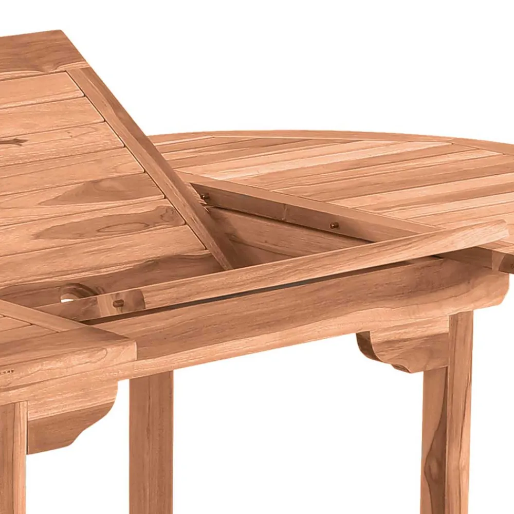 Wohnen Teakholz-Gartenmöbel*Ausziehbarer Teakholz Gartentisch rund oval - Klahuma