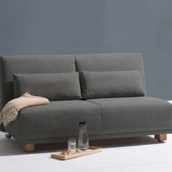 Wohnen Sofas|Sofa*Ausziehbares Schlafsofa in Grau Stoff - Kioto