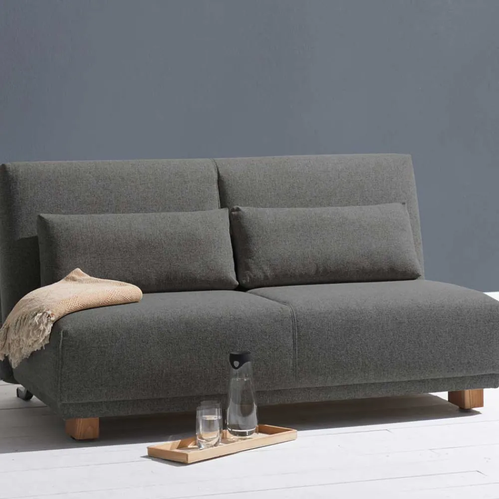 Wohnen Sofas|Sofa*Ausziehbares Schlafsofa in Grau Stoff - Kioto