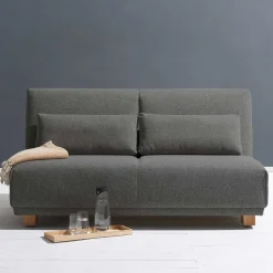 Wohnen Sofas|Sofa*Ausziehbares Schlafsofa in Grau Stoff - Kioto