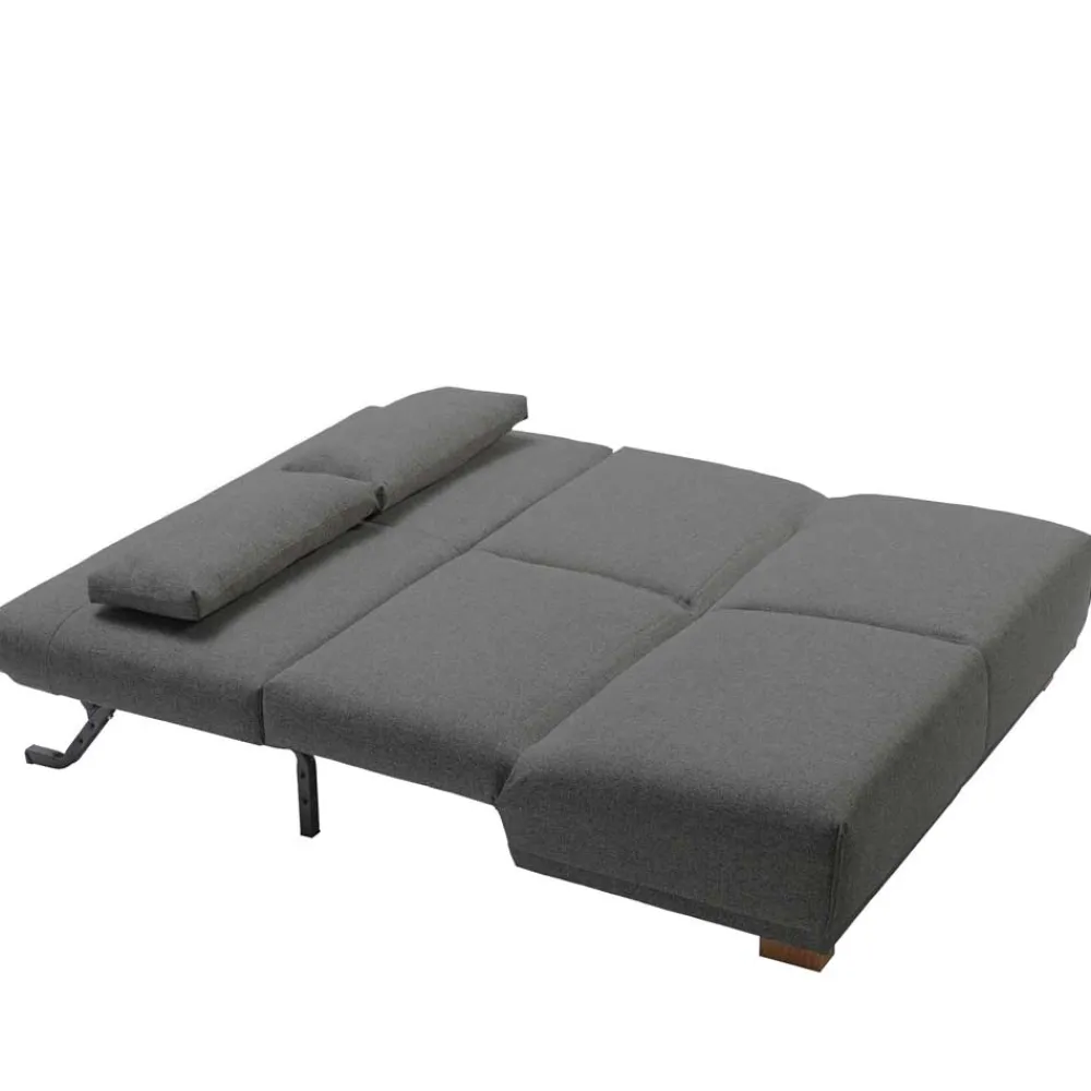 Wohnen Sofas|Sofa*Ausziehbares Schlafsofa in Grau Stoff - Kioto