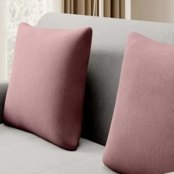 Wohnen Schlafsofas*Ausziehcouch in Hellgrau und Rosenholz - Kedany