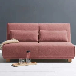 Wohnen Ausziehsofa in Rosa Webstoff - Pirlo