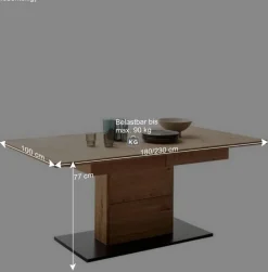 Wohnen Ausziehtisch & Freischwinger Kombi - Flacona (siebenteilig)