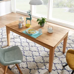 Wohnen Naturholzmöbel|Tische*Ausziehtisch aus massiver Wildeiche geölt - Flo