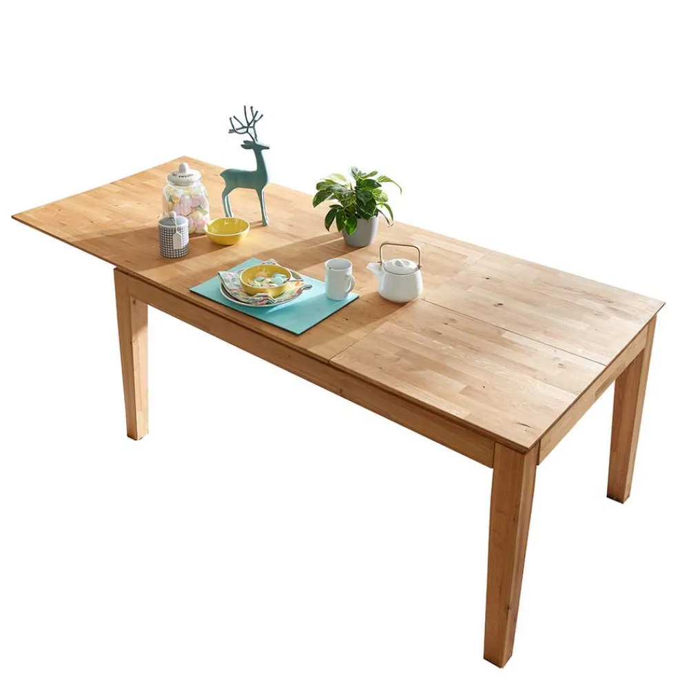 Wohnen Naturholzmöbel|Tische*Ausziehtisch aus massiver Wildeiche geölt - Flo
