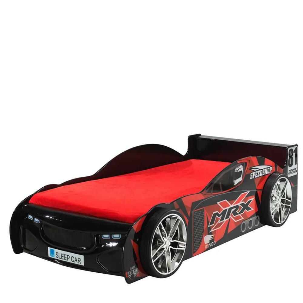 Kinder Wohnen Autobett mit Matratze - Rennwagen Design - Olivo